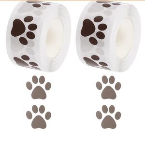 Brown Paw Print Stickers
